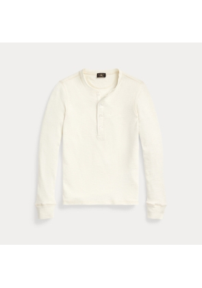 Waffle-Knit Henley Shirt