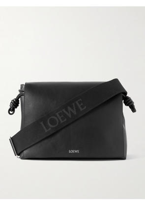LOEWE - Flamenco Leather Messenger Bag - Men - Black