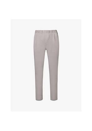 Mens Paige Snider Elasticated-Waistband Tapered-Leg Regular-Fit Stretch-Woven Trousers