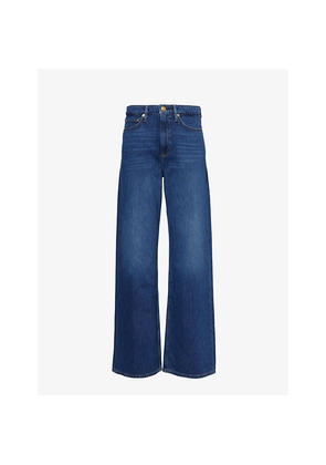 Womens Rag & Bone Logan Wide-Leg Mid-Rise Denim Jeans