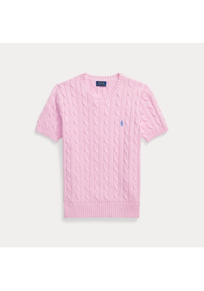 Cotton Cable Short-Sleeve Jumper