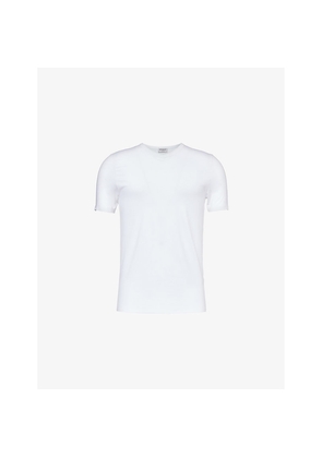 Mens Zimmerli Pureness V-Neck Stretch-Woven T-Shirt