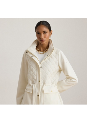 Diamond-Quilted Funnelneck Jacket