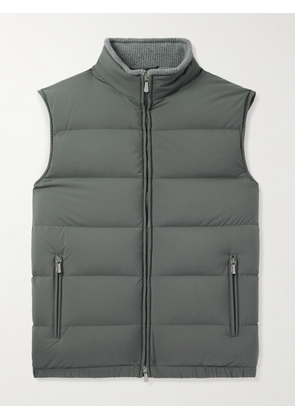 Thom Sweeney - Slim-Fit Quilted Rain System® Shell Down Gilet - Men - Gray - IT 48