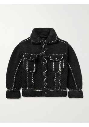KAPITAL - Embroidered Wool Jacket - Men - Black