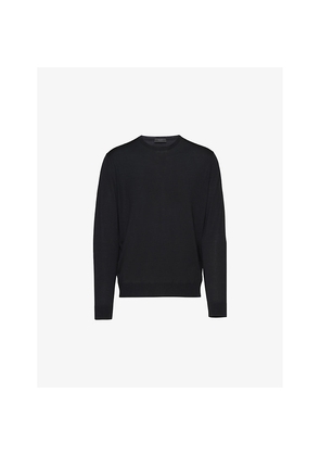 Mens Prada Crewneck Regular-Fit Wool Jumper