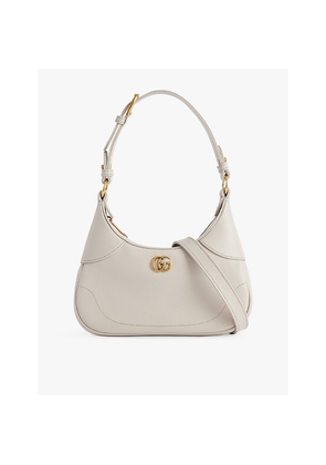 Womens Gucci Aphrodite Curved Leather Shoulder Bag