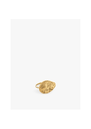 Womens Monica Vinader Capri Teardrop 18ct Yellow Gold-Plated Vermeil Sterling-Silver Ring