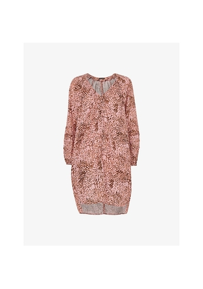 Womens Whistles Animal Swirl Cocoon Woven Mini Dress