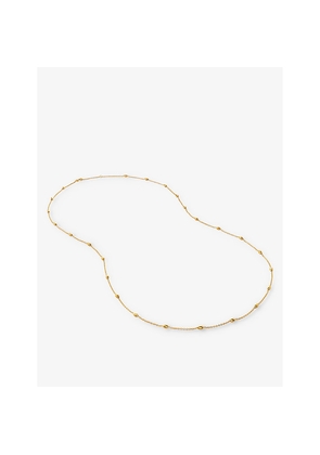 Womens Monica Vinader Orbit Fine Oval Station 18ct Yellow Gold-Plated Vermeil Sterling-Silver Necklace