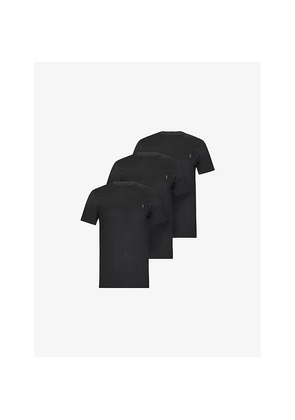 Mens Allsaints Brace Logo-Embroidered Pack Of Three Cotton-Jersey T-Shirts