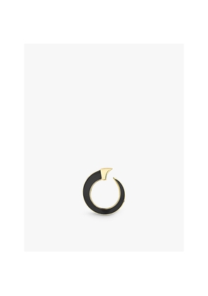 Womens Shaun Leane Sabre Solis 18ct Yellow Gold-Plated Vermeil Sterling-Silver and Enamel Ring
