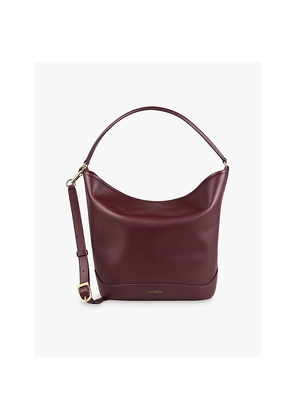 Womens Sandro Removable-Strap Slouchy Leather Shoulder Bag