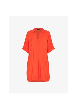 Womens Whistles Melanie Collared Relaxed-Fit Woven Mini Dress