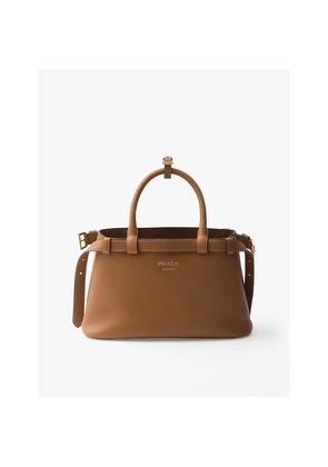 Womens Prada Buckle Small Leather Tote Bag