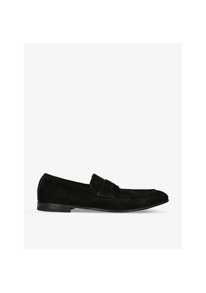 Mens Zegna L'Asola Suede Penny Loafers