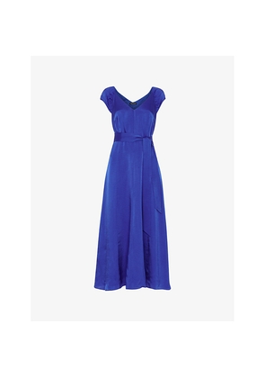Womens Whistles Arie Hammered Satin Midi Dress