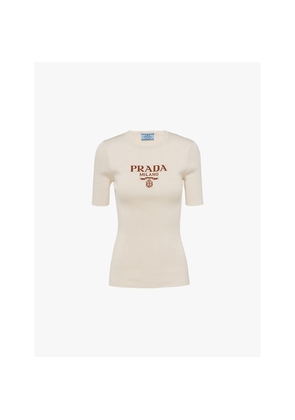 Womens Prada Branded Knitted Silk Top