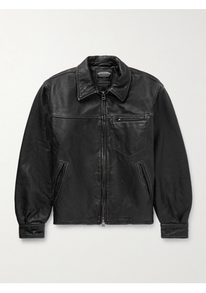 FrizmWORKS - Distressed Leather Jacket - Men - Black - S