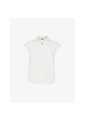 Womens Whistles Olivia Regular-Fit Sleeveless Linen Shirt