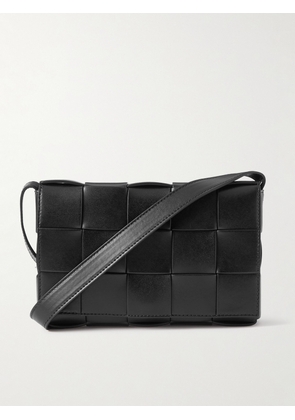 Bottega Veneta - Cassette Intrecciato Leather Messenger Bag - Men - Black
