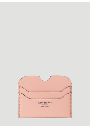 Acne Studios Logo Print Leather Cardholder - Man Wallets & Cardholders Pink One Size