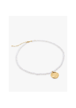 Womens Monica Vinader Capri Mini 18ct Yellow Gold-Plated Vermeil Sterling-Silver and Pearl Beaded Pendant Necklace