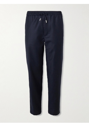 Mr P. - James Slim-Fit Wool-Flannel Drawstring Suit Trousers - Men - Blue - 28
