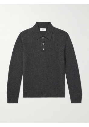 Mr P. - Ribbed Cashmere Polo Shirt - Men - Gray - XS