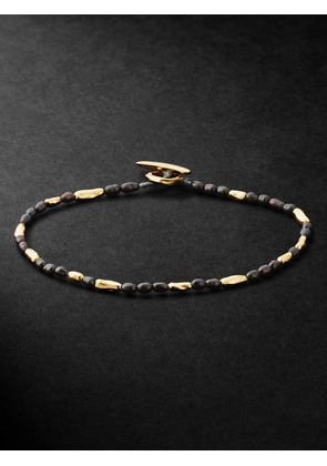 MAOR - Hokkaido 18-Karat Gold and Black Pearl Bracelet - Men - Black - S