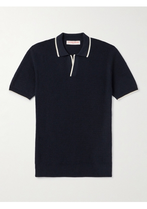 Orlebar Brown - Horton Merino Wool Polo Shirt - Men - Blue - XS