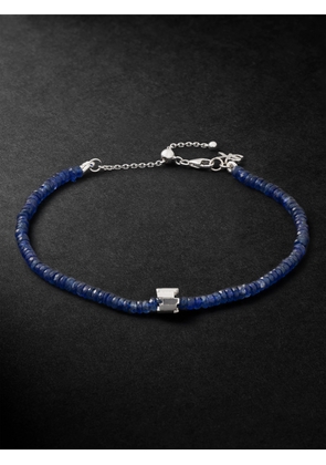 Suzanne Kalan - Infinite 18-Karat White Gold Sapphire Beaded Bracelet - Men - Blue