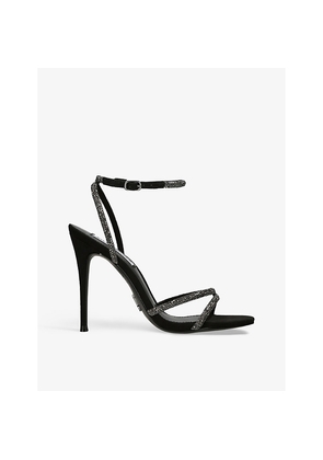 Womens Steve Madden Bryanna Rhinestone-Embellished Stiletto-Heel Woven Sandals