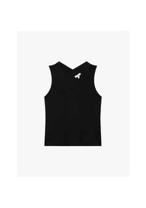 Womens Reiss Mira V-Neck Sleeveless Woven Top