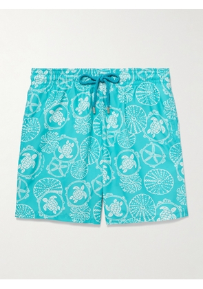 Vilebrequin - Moorea Straight-Leg Mid-Length Printed ECONYL® Swim Shorts - Men - Blue - S