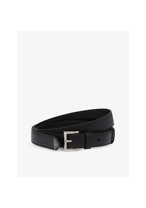 Womens Prada Logo-Embellished Leather Belt
