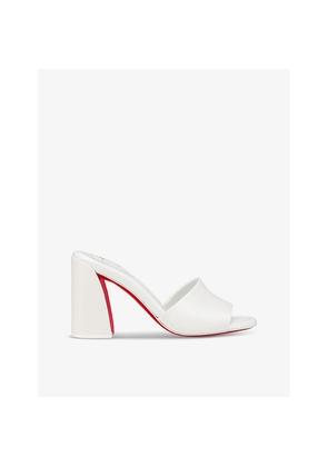 Womens Christian Louboutin Jane Mule 85 Calf Leather Heeled Mules