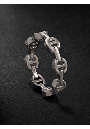 HOORSENBUHS - Dame Tri-Link 18-Karat White Gold Ring - Men - Silver - 7