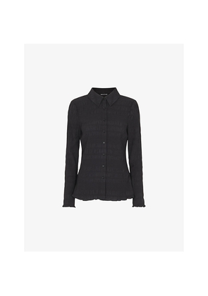 Womens Whistles Long-Sleeved Plissé Woven Shirt