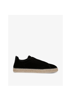 Mens Zegna Triple Stitch Suede Espadrilles