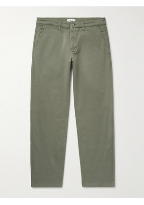 NN07 - Aden 1923 Straight-Leg Organic Cotton-Blend Twill Chinos - Men - Green - 28W 32L