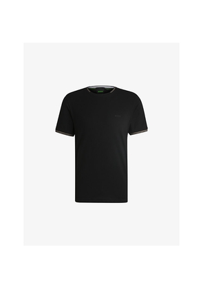 Mens Boss Logo-Print Short-Sleeve Cotton T-Shirt