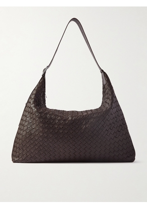 Bottega Veneta - Large Traveler Intrecciato Textured-Leather Tote Bag - Men - Brown