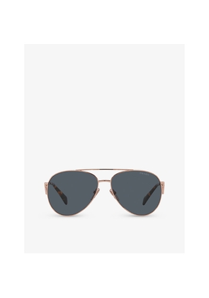 Prada Pr 73Zs Pilot-Frame Metal Sunglasses