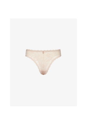 Womens Aubade Rosessence Mid-Rise Stretch-Lace Tanga Briefs