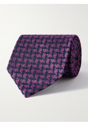 Charvet - 8.5cm Silk-Jacquard Tie - Men - Blue