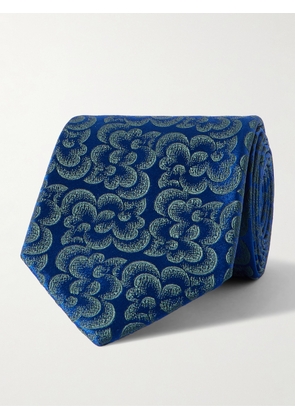 Charvet - 8.5cm Floral-Jacquard Silk Tie - Men - Blue