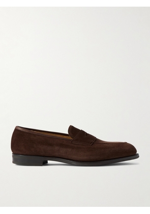Edward Green - Piccadilly Suede Penny Loafers - Men - Brown - UK 7