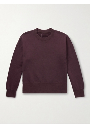 Visvim - Court Cotton-Blend Jersey Sweatshirt - Men - Burgundy - 1