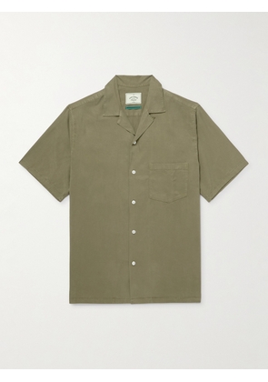 Portuguese Flannel - Dogtown Convertible-Collar TENCEL™ Lyocell Shirt - Men - Green - XS